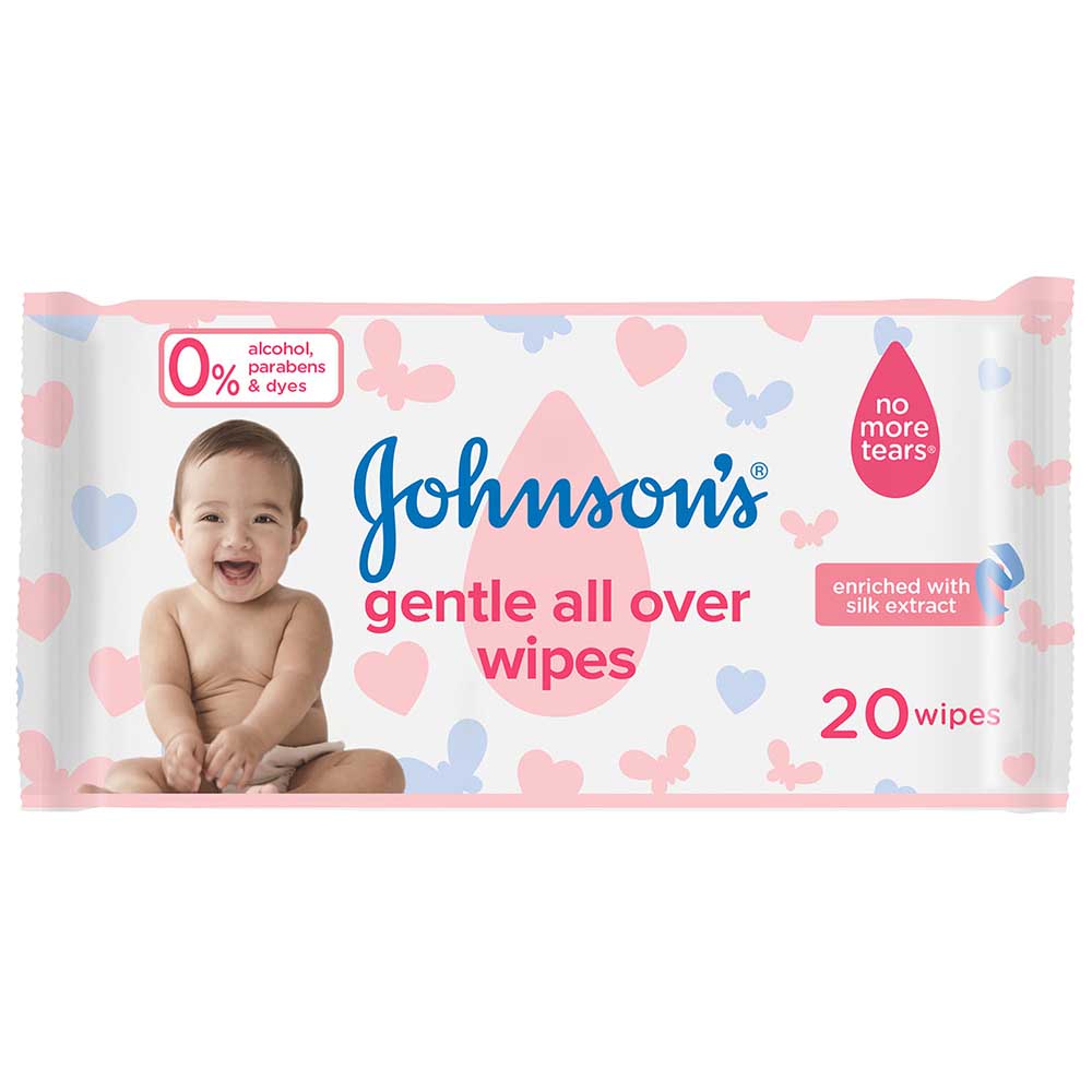 Johnson's Gentle All Over Baby Wipes 20's